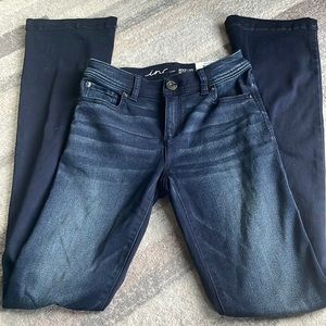 Dark wash bootcut jeans